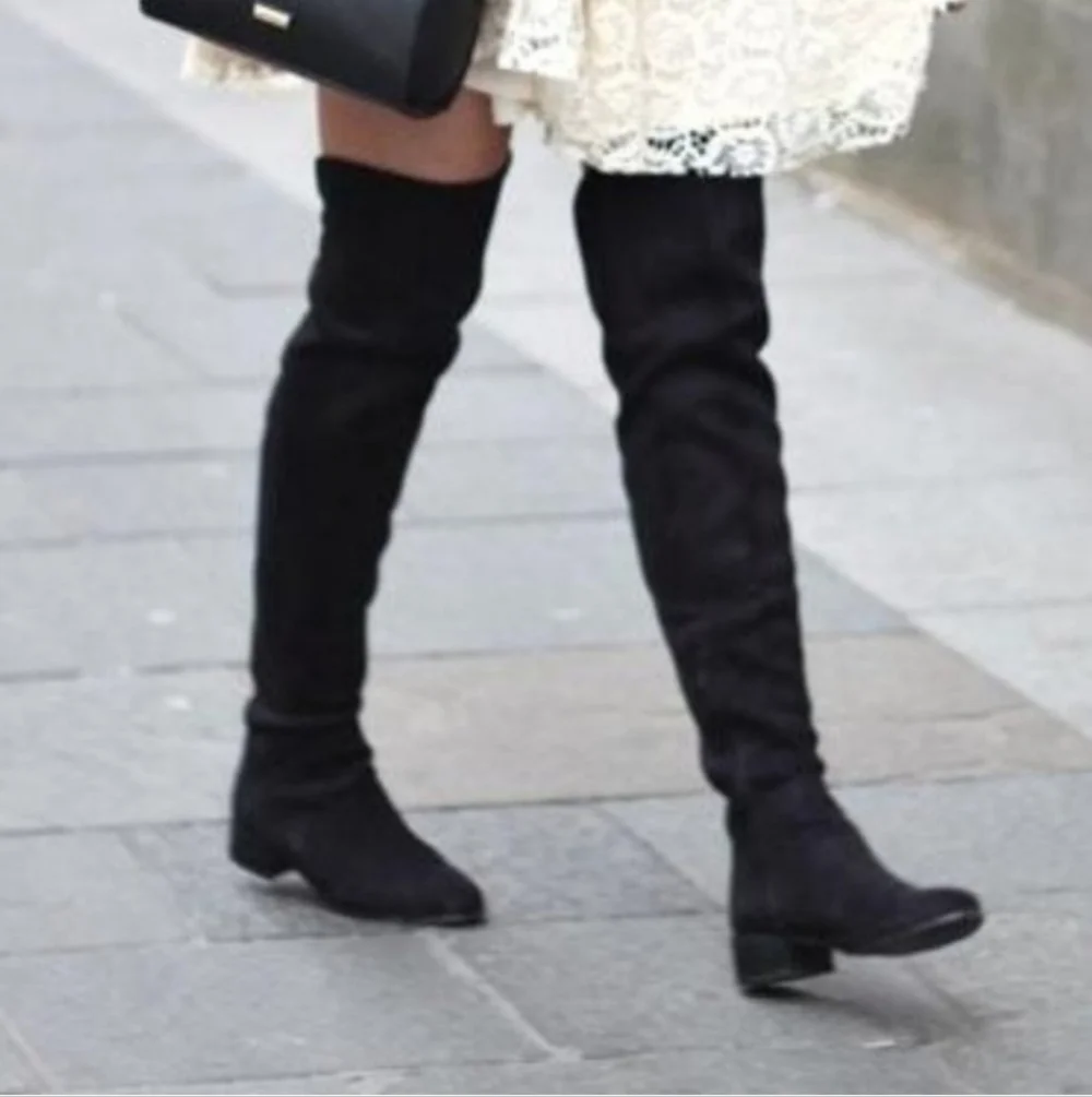 Vince Camuto Hailie Over The Knee Boots Brown Suede OTK Flat Boot 6